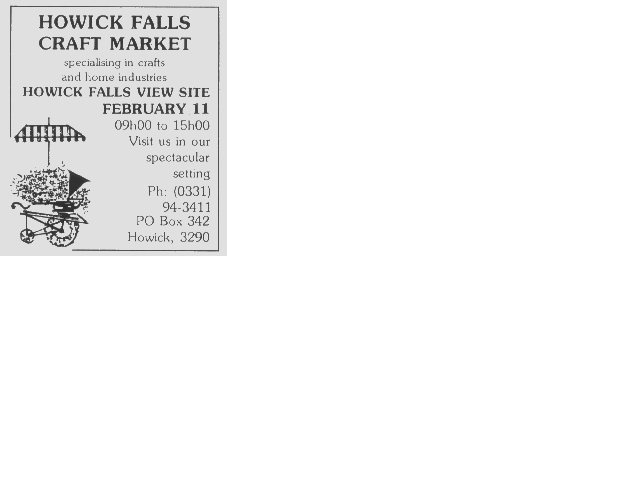 [Howick Craft Market Ad]