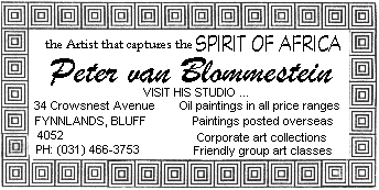 Peter vam  Blommestein, artist, phone 4663753